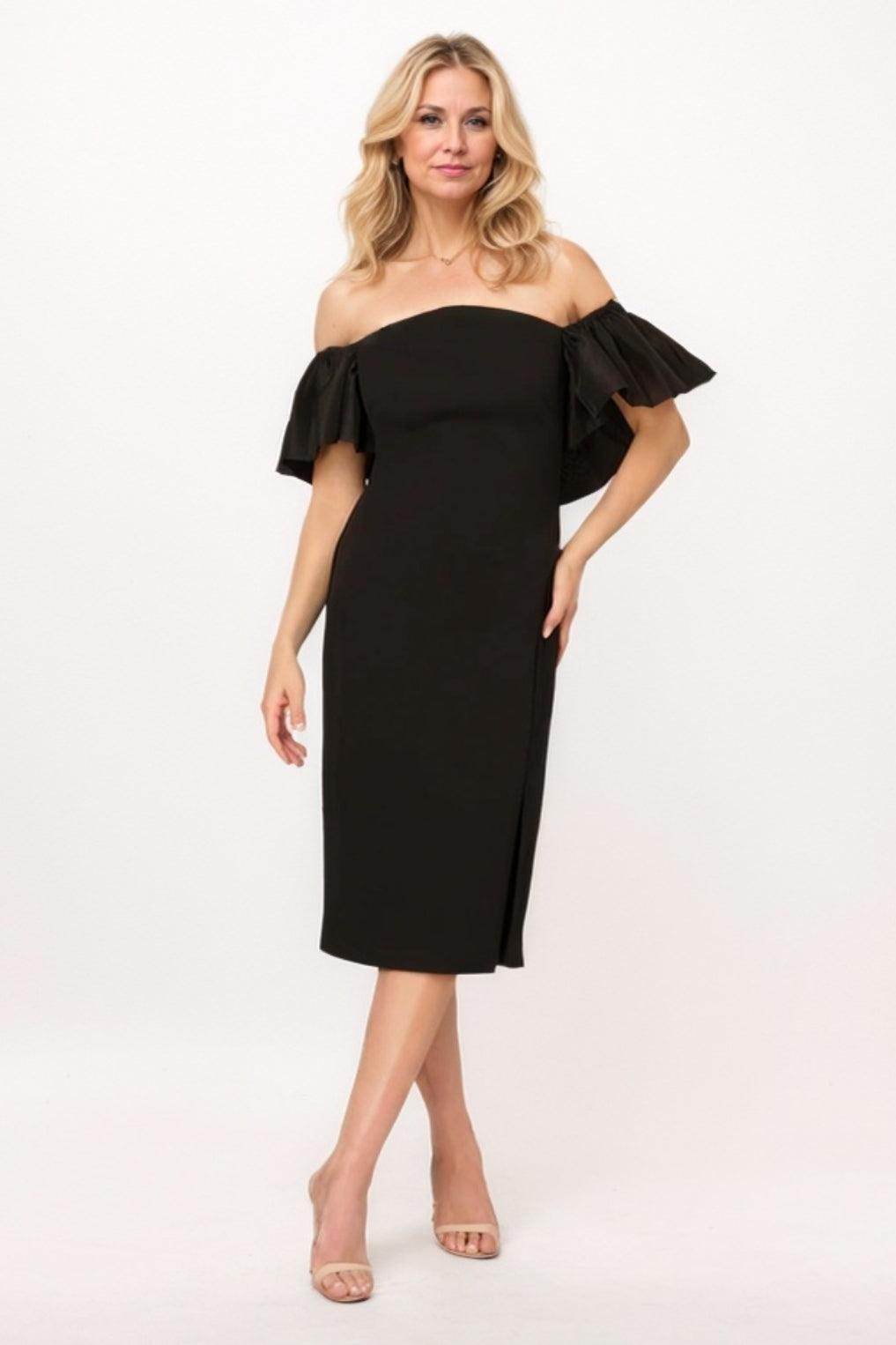 Sheath Midi Elastic Cloth Mother Of The Bride Dress CM0267 - COCOMELODY